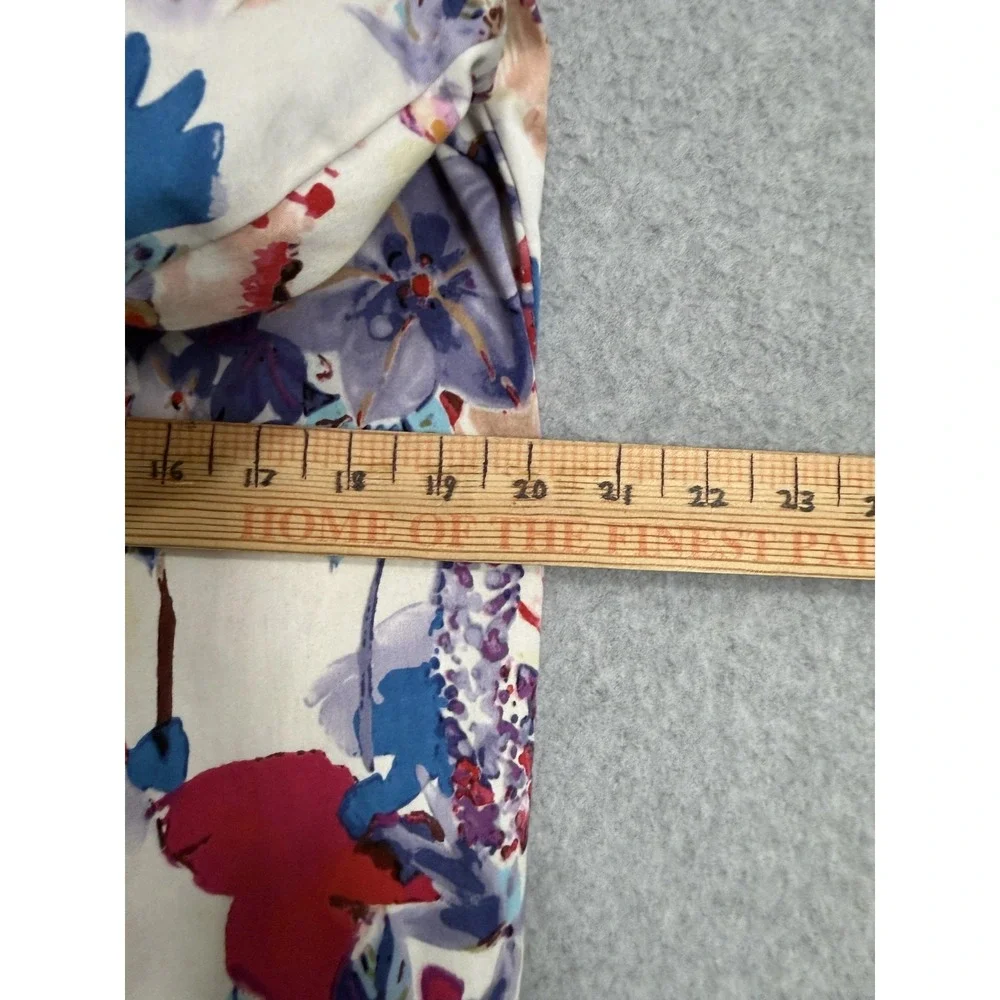 Coldwater Creek Jacket Womens W18 Multicolor Floral Cotton‎ Twill Button Pockets